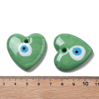 Handmade Evil Eye Lampwork Pendants LAMP-F035-11G-1