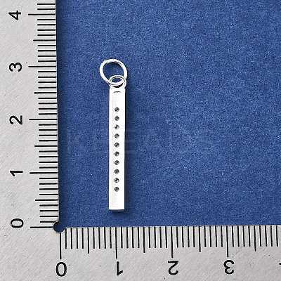 925 Sterling Silver Micro Pave Cubic Zirconia Pendants STER-D309-01E-S-1