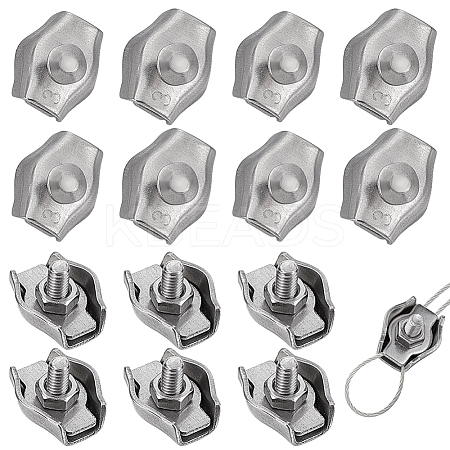30Pcs 304 Stainless Steel Wire Rope Cable Clip Clamp STAS-GA0002-04-1