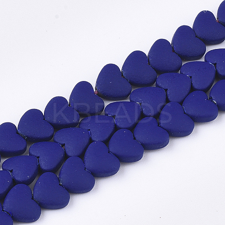 Spray Painted Non-magnetic Synthetic Hematite Beads Strands G-T116-05-23-1