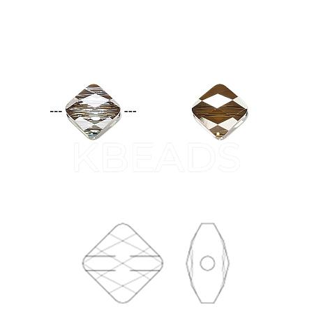 Austrian Crystal Beads 5054-8mm-001BRSH(U)-1