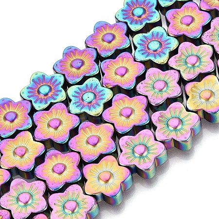 Electroplate Non-magnetic Synthetic Hematite Beads Strands G-T061-98D-1