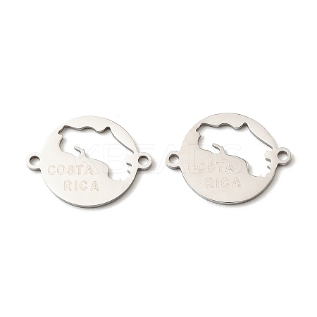 201 201 Stainless Steel Connector Charms STAS-D380-03P-1