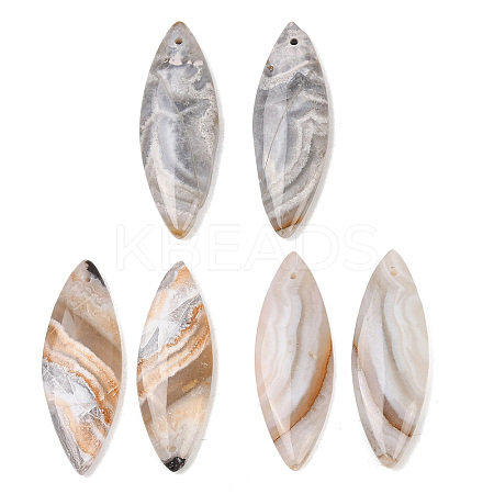 Natural Mexican Agate Pendants G-K381-18-1