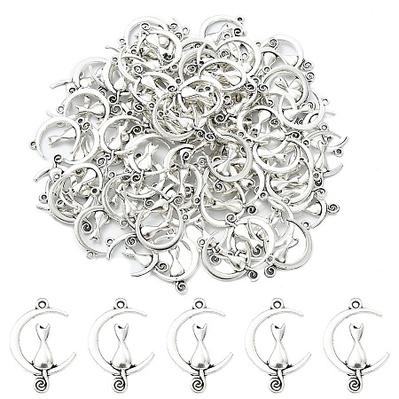 100Pcs Tibetan Style Alloy Pendants TIBE-YW0001-93-1