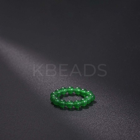 Natural Jade Stretchy Finger Rings FS-WG01730-43-1