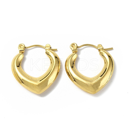 Ion Plating(IP) 304 Stainless Steel Hollow Teardrop Hoop Earrings for Women STAS-B034-14G-1