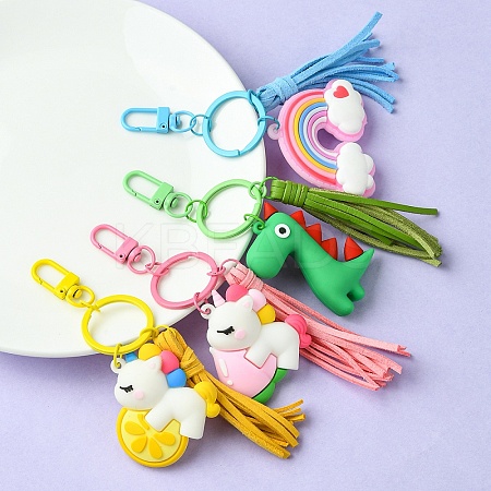 PVC Rainbow/Unicorn/Dinosaur Keychains KEYC-YW00007-1