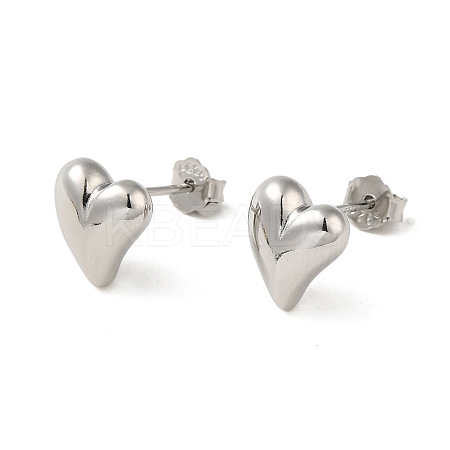 Anti-Tarnish 925 Sterling Silver Stud Earrings for Women EJEW-E307-11P-1