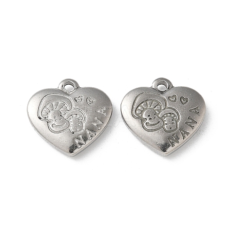 304 Stainless Steel Pendants STAS-I330-026P-1