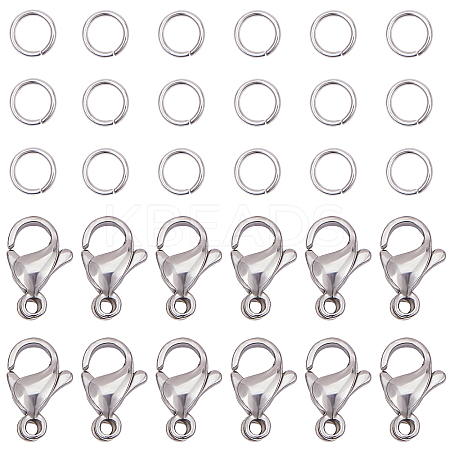 304 Stainless Steel Lobster Claw Clasps STAS-PH0019-51P-1
