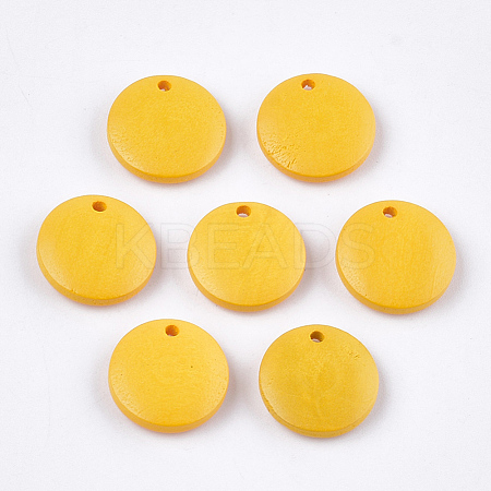 Painted Wood Charms WOOD-T021-16G-1