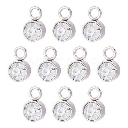 10Pcs Glass Rhinestone Charms STAS-TA0003-26F-1
