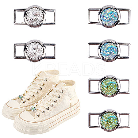 Alloy & Resin Shoelace Charms FIND-CP0002-94B-1