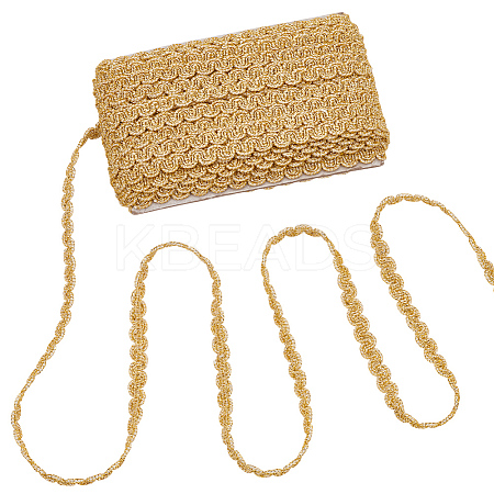 Polyester Braided Lace Trim Ribbon for Curtain Sofa Decoration OCOR-WH0105-013B-01-1