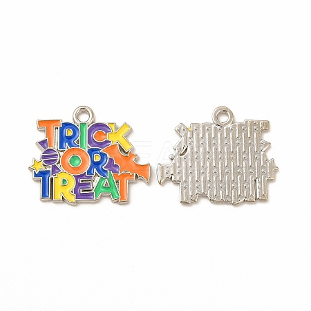 Rack Plating Alloy Enamel Pendants FIND-G054-19P-1