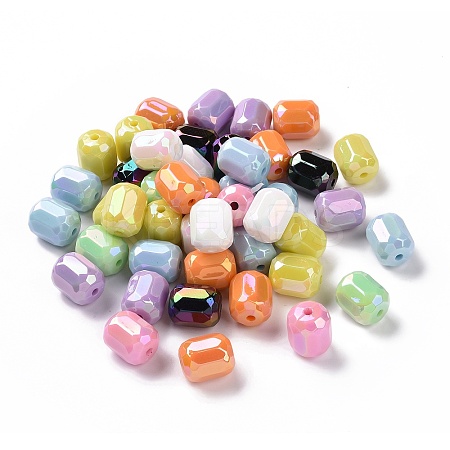 Opaque Acrylic Imitation Shell Beads OACR-P011-06G-1