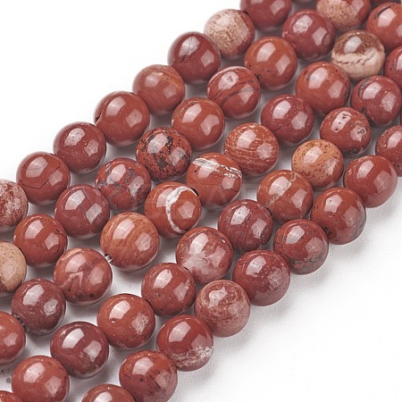 Natural Red Jasper Beads Strands LS-G-F348-02-6mm-1