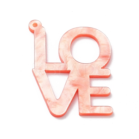 Valentine's Day Theme Acrylic Pendant OACR-H032-04B-1