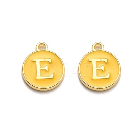 Golden Plated Alloy Enamel Charms ENAM-Q437-13E-1