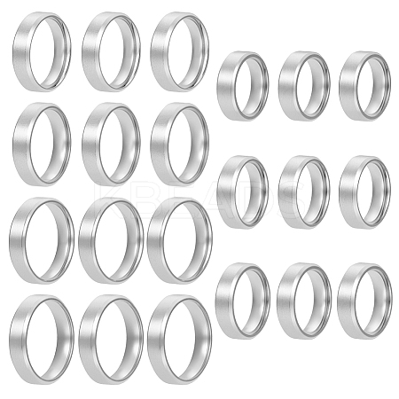 21Pcs 7 Styles Stainless Steel Finger Rings for Women RJEW-NB0001-05P-1