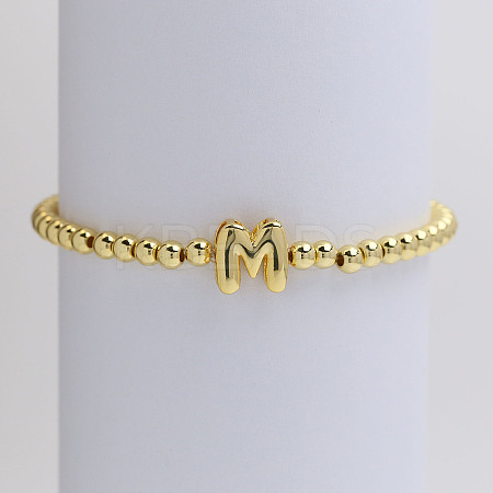 Brass Beaded Stretch Bracelets for Women FS-WG560D0-13-1
