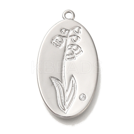 Brass Micro Pave Cubic Zirconia Pendants KK-U038-05P-01-1