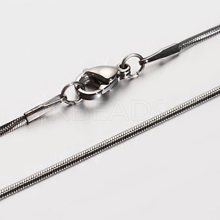 Non-Tarnish 304 Stainless Steel Snake Chain Necklaces LS-NJEW-M114-31-P-1