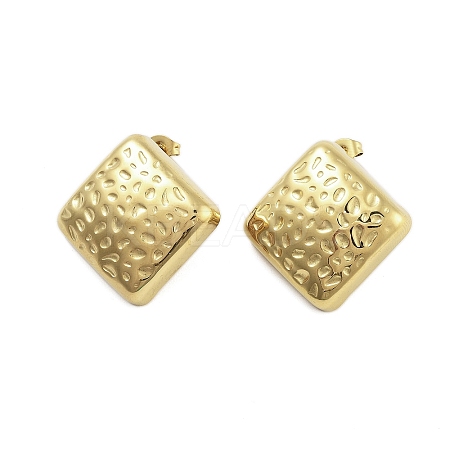 Ion Plating(IP) 304 Stainless Steel Stud Earrings for Women EJEW-N054-33G-1