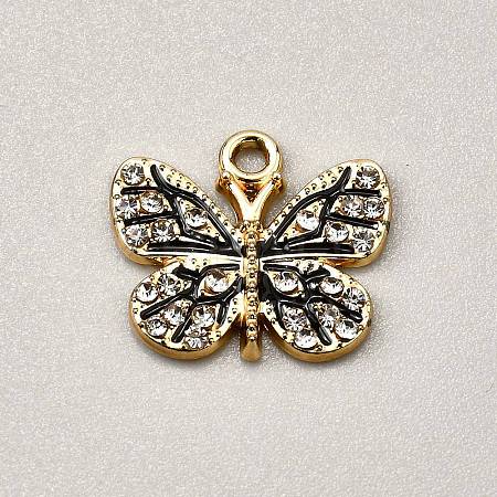 Alloy Black Enamel Pendants FIND-TAC0011-124D-1
