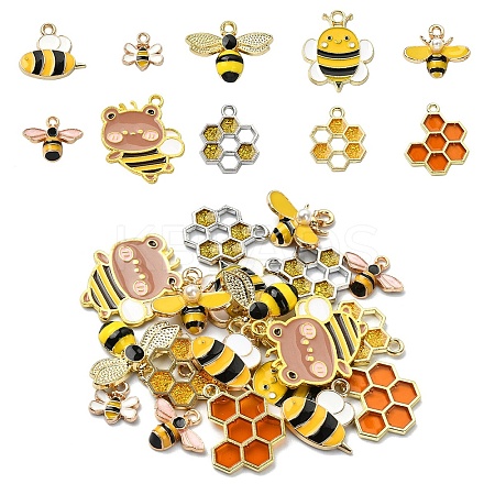 20Pcs 10 Styles Alloy Enamel Pendants FIND-YW0004-72-1