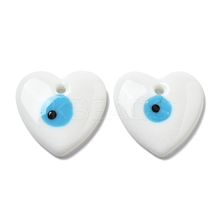 Handmade Evil Eye Lampwork Pendants LAMP-F035-11F-1