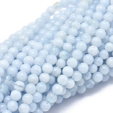 Natural Blue Lace Agate Beads Strands G-A177-04-09-1