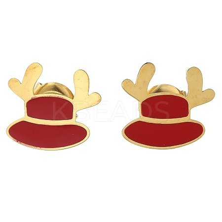Ion Plating(IP) 304 Stainless Steel Enamel Stud Earrings EJEW-I316-03G-03-1