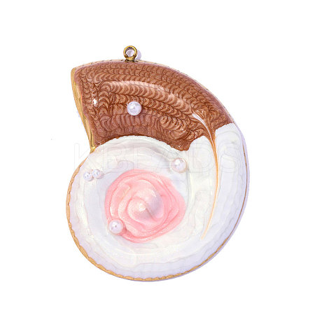 304 Stainless Steel Enamel Pendants STAS-OY017-60G-1