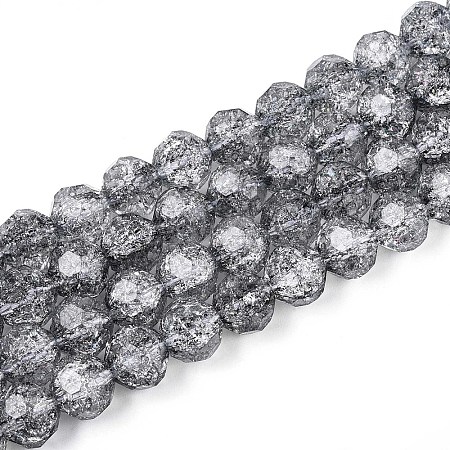 Transparent Crackle Glass Beads Strands X-GLAA-N053-8mm-02-1