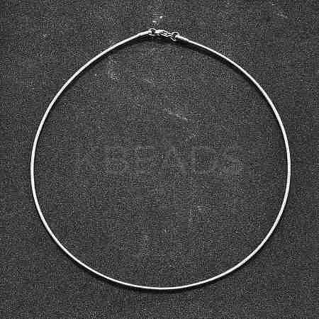 Non-Tarnish Casual Style 304 Stainless Steel Choker Necklaces X-STAS-O037-02P-1
