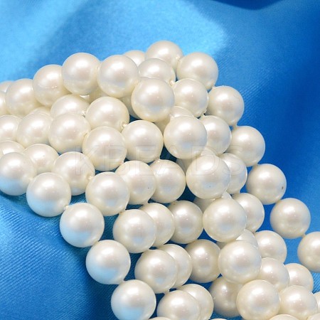 Round Shell Pearl Bead Strands BSHE-L011-4mm-A013A-1