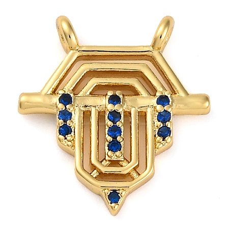 Brass Micro Pave Cubic Zirconia Pendants KK-K339-10A-03-1