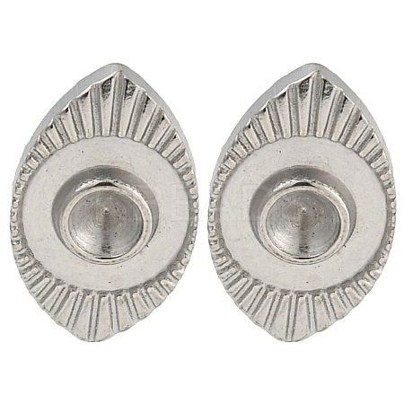 Non-Tarnish 304 Stainless Steel Stud Earring Findings EJEW-P291-11P-1