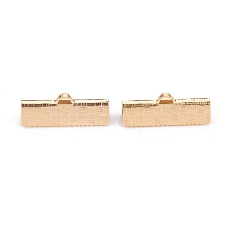 304 Stainless Steel Ribbon Crimp Ends LS-STAS-P249-29B-G-1