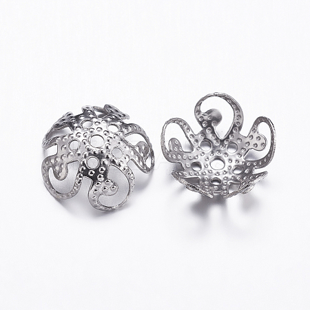 Non-Tarnish 304 Stainless Steel Beads Caps LS-X-STAS-P161-15-1