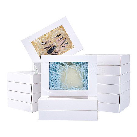 Rectangle Paper Biscuit Boxes with Clear Window CON-WH0107-02C-02-1