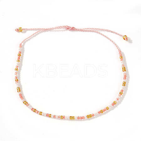 Glass Seed Bead Braided Bead Bracelets XN3042-13-1