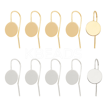 Brass Earring Hooks KK-FH0001-25-1