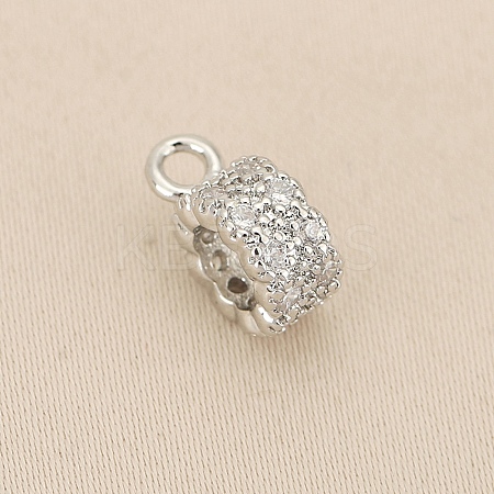 Brass Micro Pave Cubic Zirconia Tube Bails KK-WH0096-02F-P-1