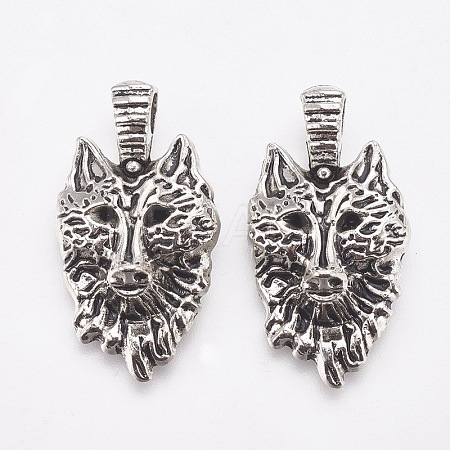Tibetan Style Alloy Pendants TIBEP-WH0001-01AS-1