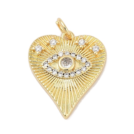 Brass Micro Pave Cubic Zirconia Pendants KK-U058-58B-G-1