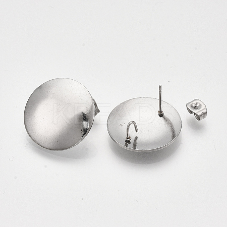 Non-Tarnish 201 Stainless Steel Stud Earring Findings LS-X-STAS-S079-52B-1