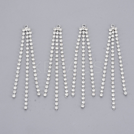 Brass Rhinestone Cup Chain Big Pendants KK-R129-09S-1